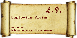 Luptovics Vivien névjegykártya